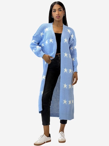 Elara Strickmantel in Blau: Vorderseite