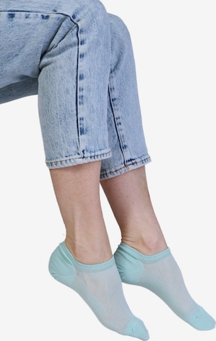 Sokisahtel Sokken 'RONJA low-cut cotton socks' in Blauw: voorkant