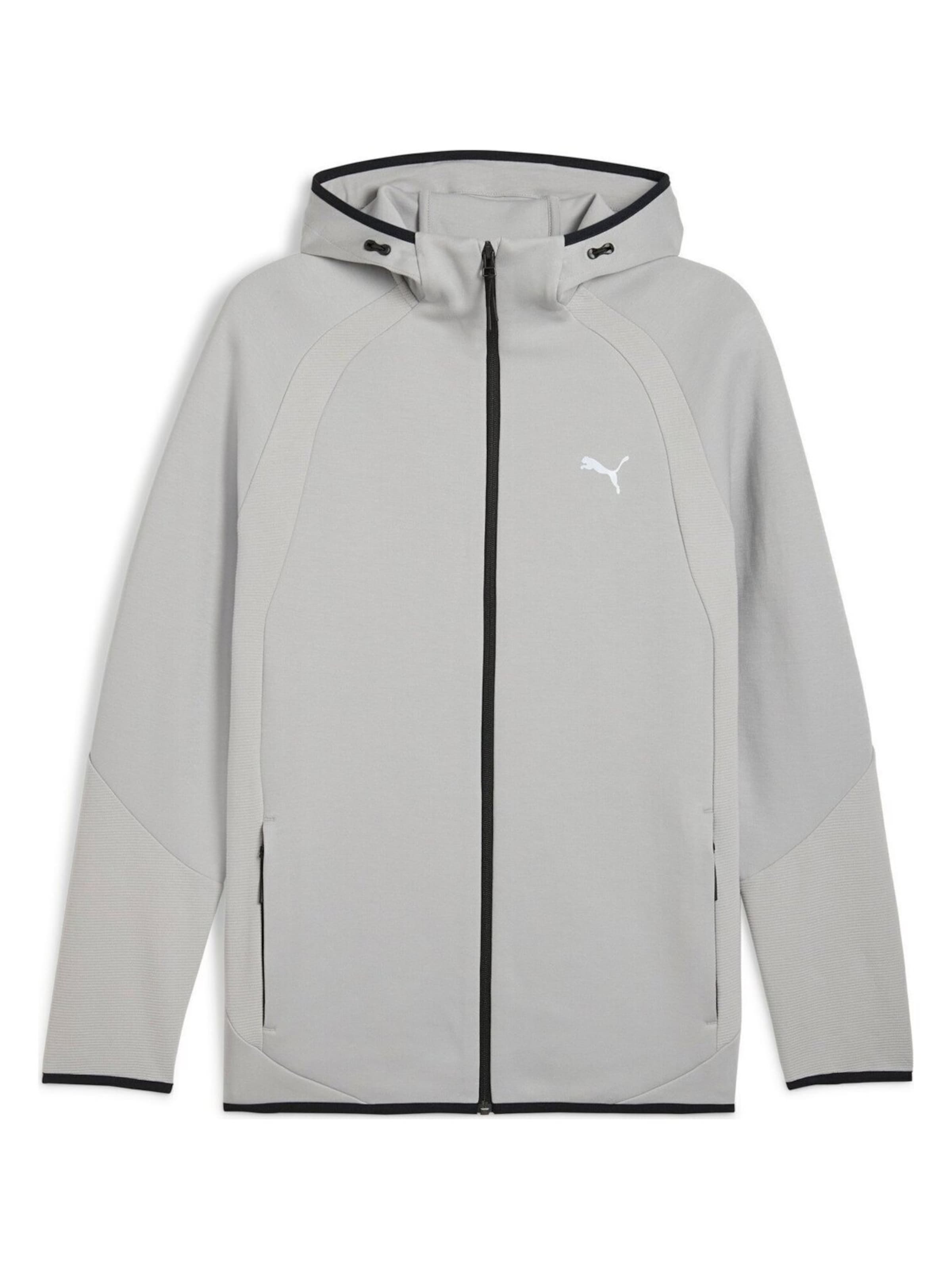 PUMA Sweatvest 'Puma Evostripe Fz Hoodie Dk' in Grijs