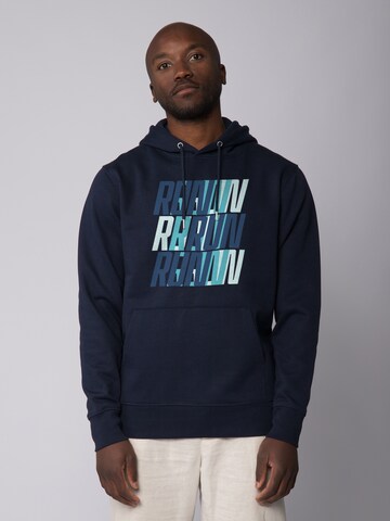 Watapparel Sweatshirt 'Run, Run, Run blue' in Blauw: voorkant