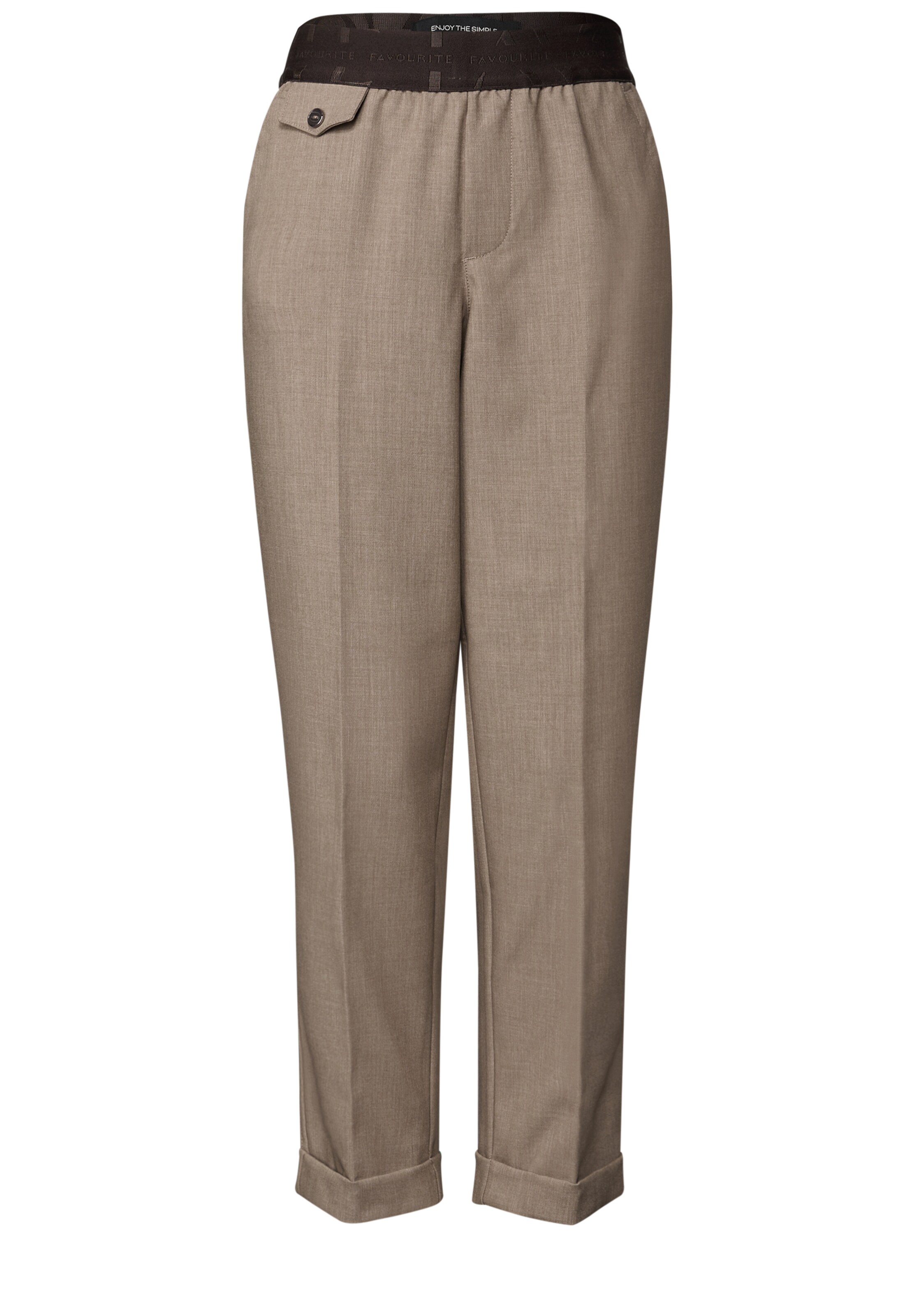 STREET ONE Slim fit Chino Pants in Brown: front