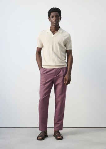 MANGO MAN Slimfit Hose 'Romelino' in Lila