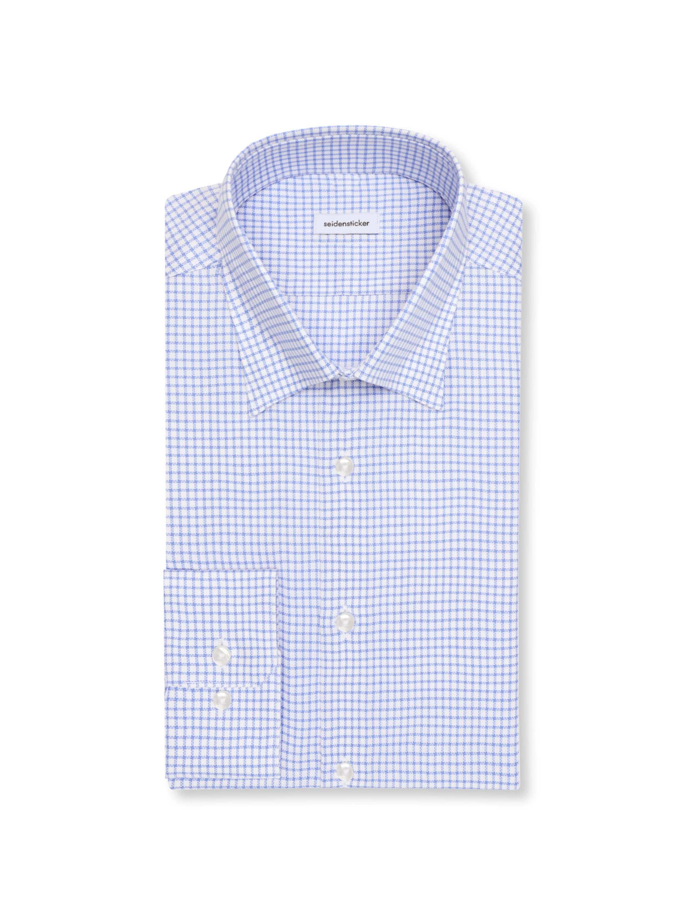 Coupe slim Chemise business 'Schwarze Rose' SEIDENSTICKER en bleu