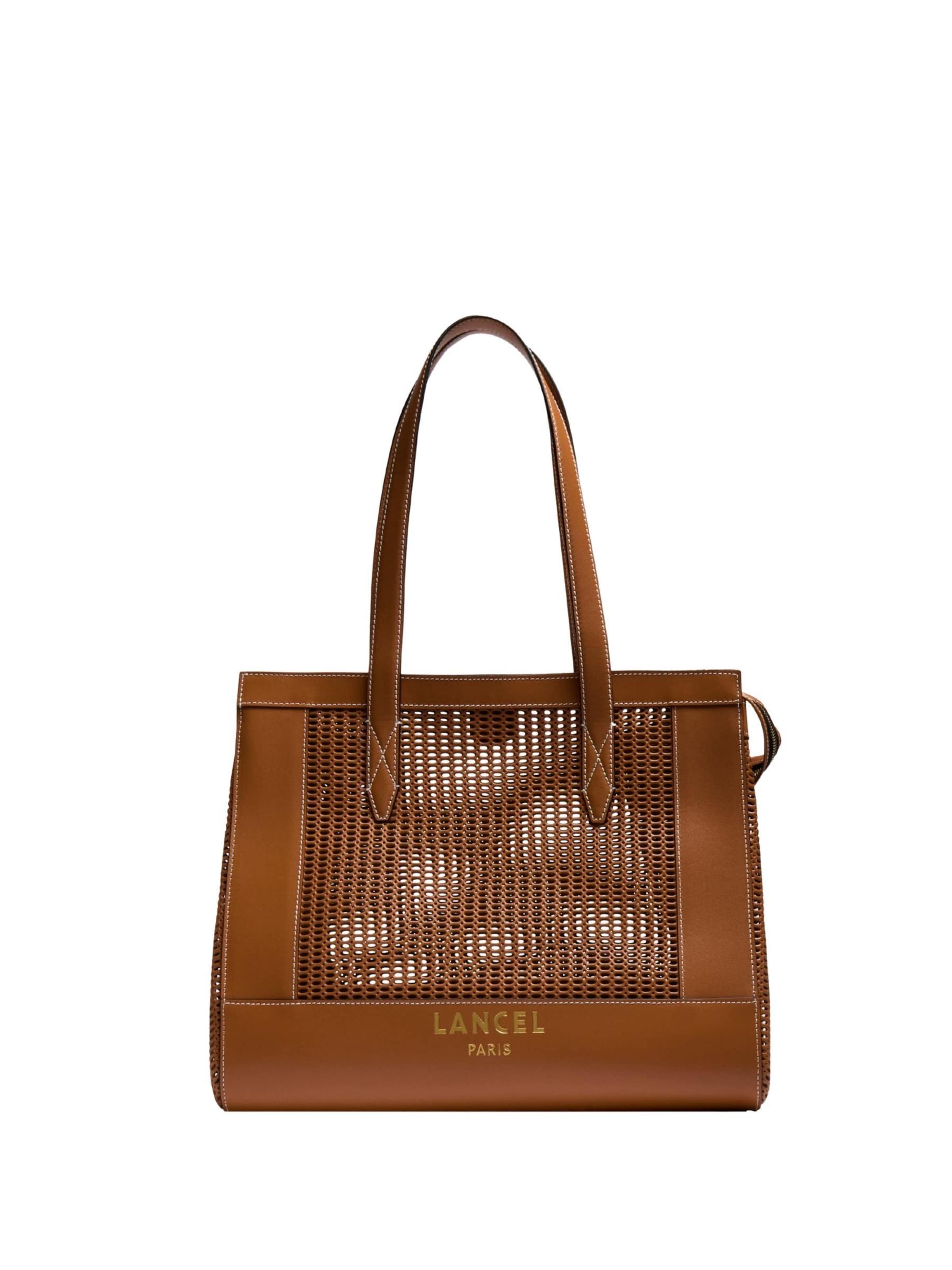 Cabas 'Shopping L Jour Animation Ajouree Camel Femme' Lancel en marron : devant