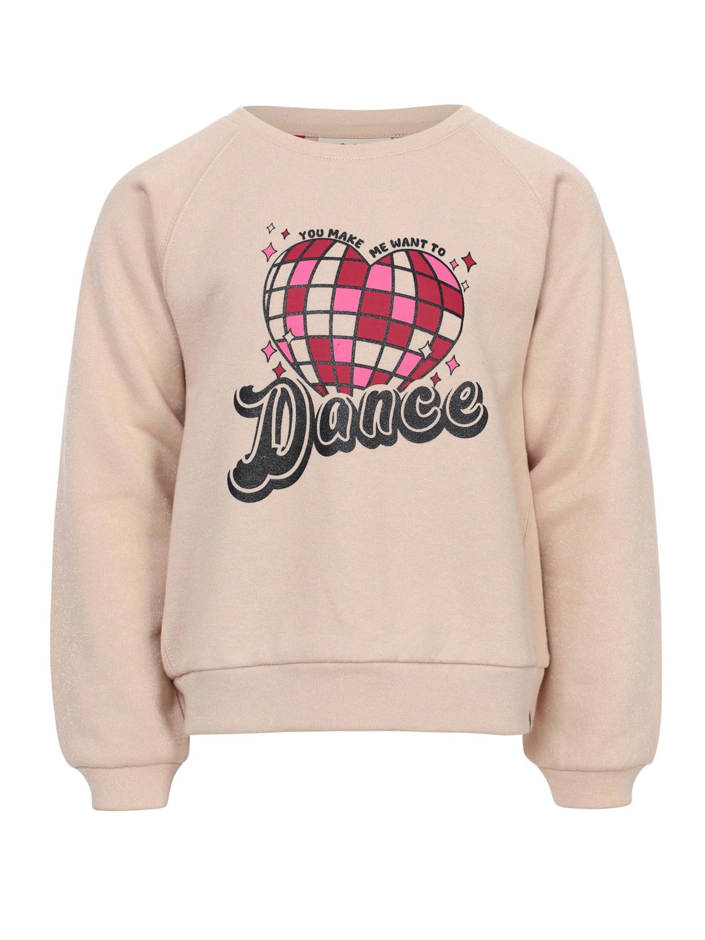 Sweat-shirt Looxs Revolution en beige : devant
