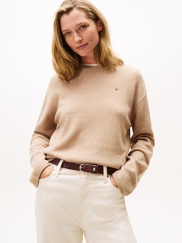 Pull-over TOMMY HILFIGER en beige : devant