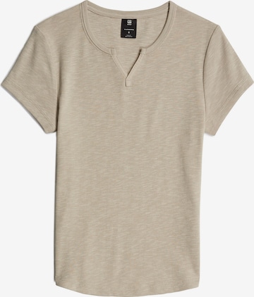 G-STAR Shirt 'Micro Placket' in Beige: voorkant