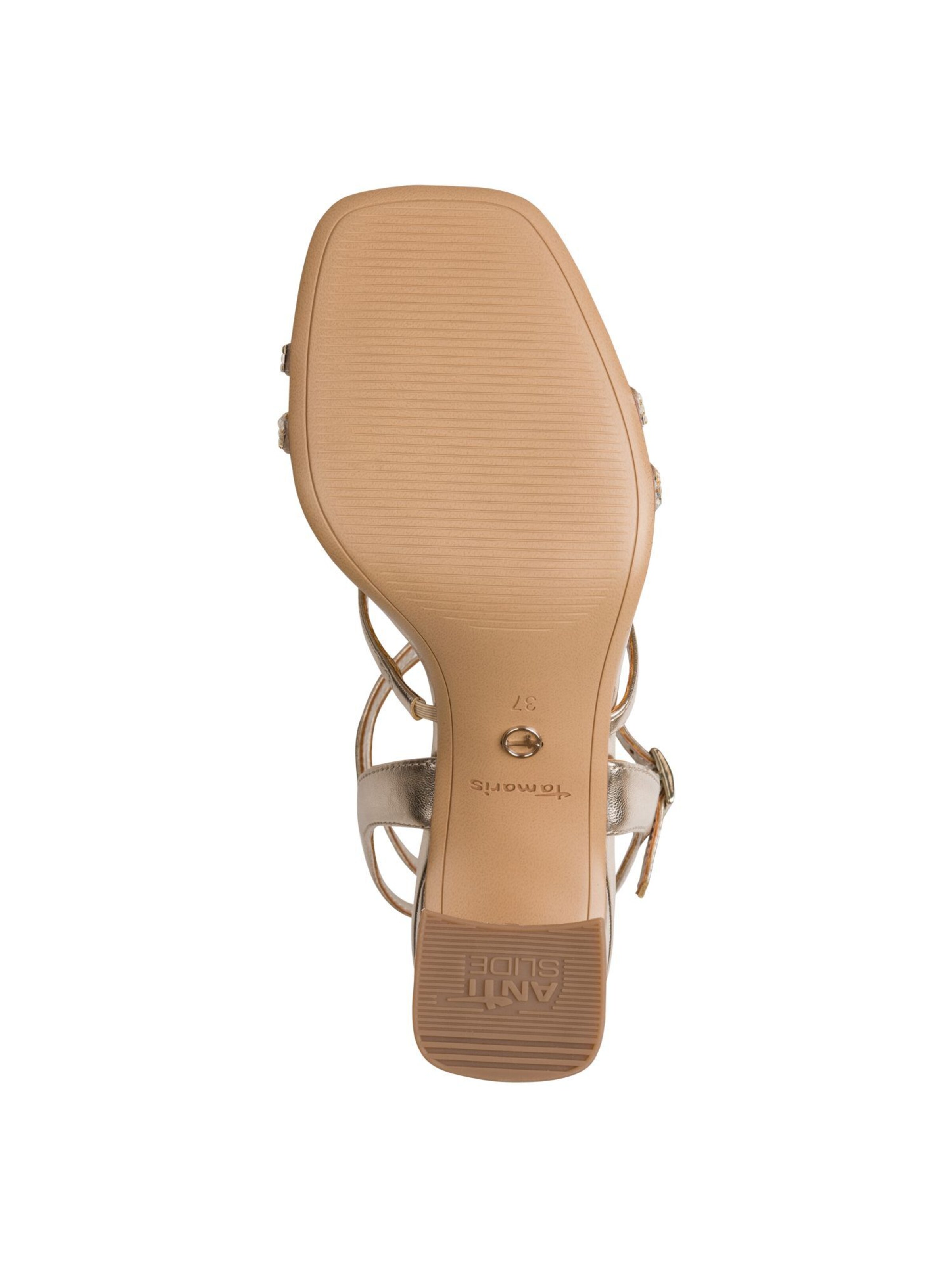 Sandales à lanières Tamaris en or