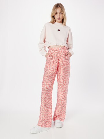 Tommy Jeans Wide Leg Hose 'DAISY' in Pink