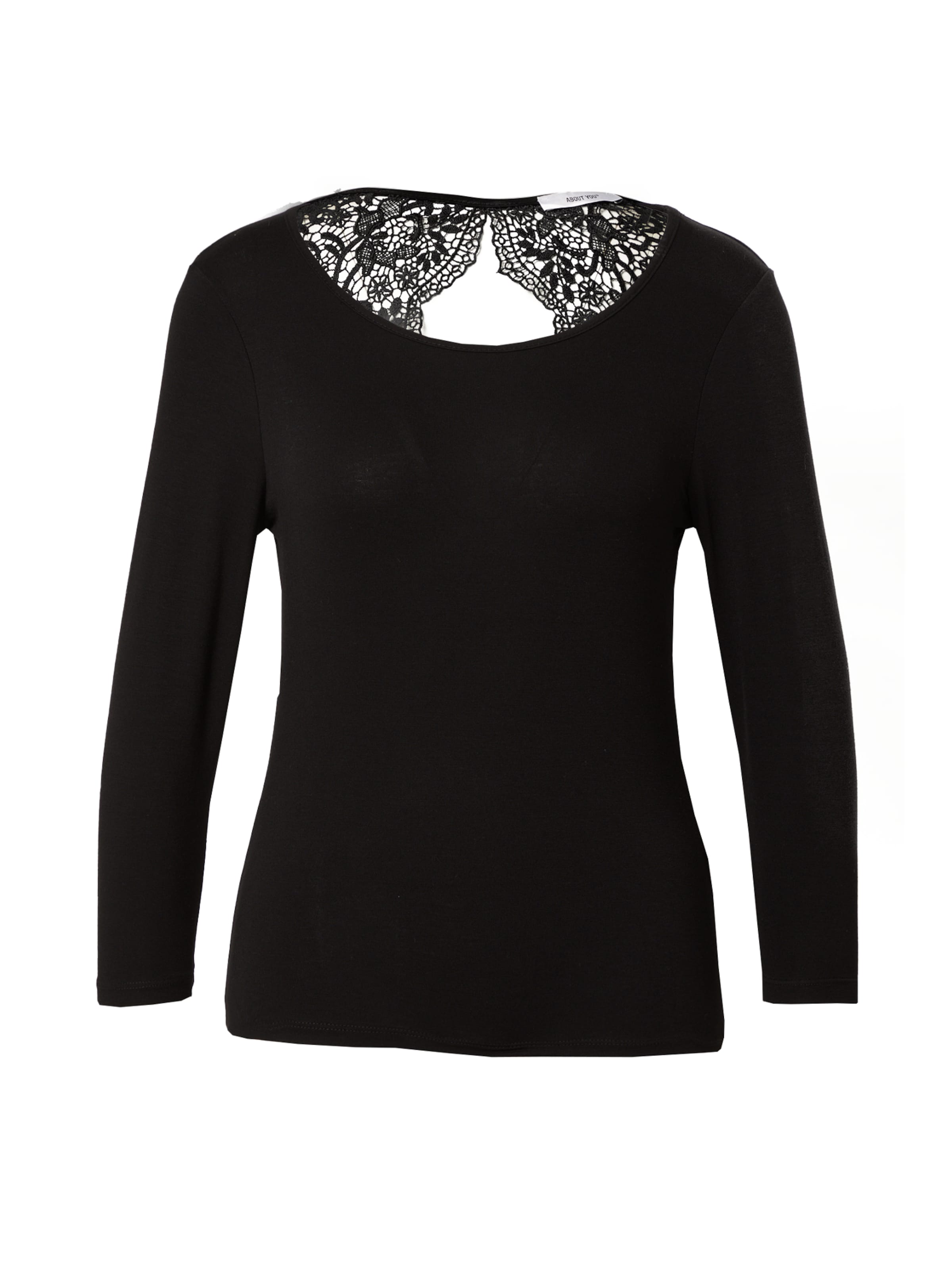 ABOUT YOU Tričko 'Delia' - Čierna: predná strana