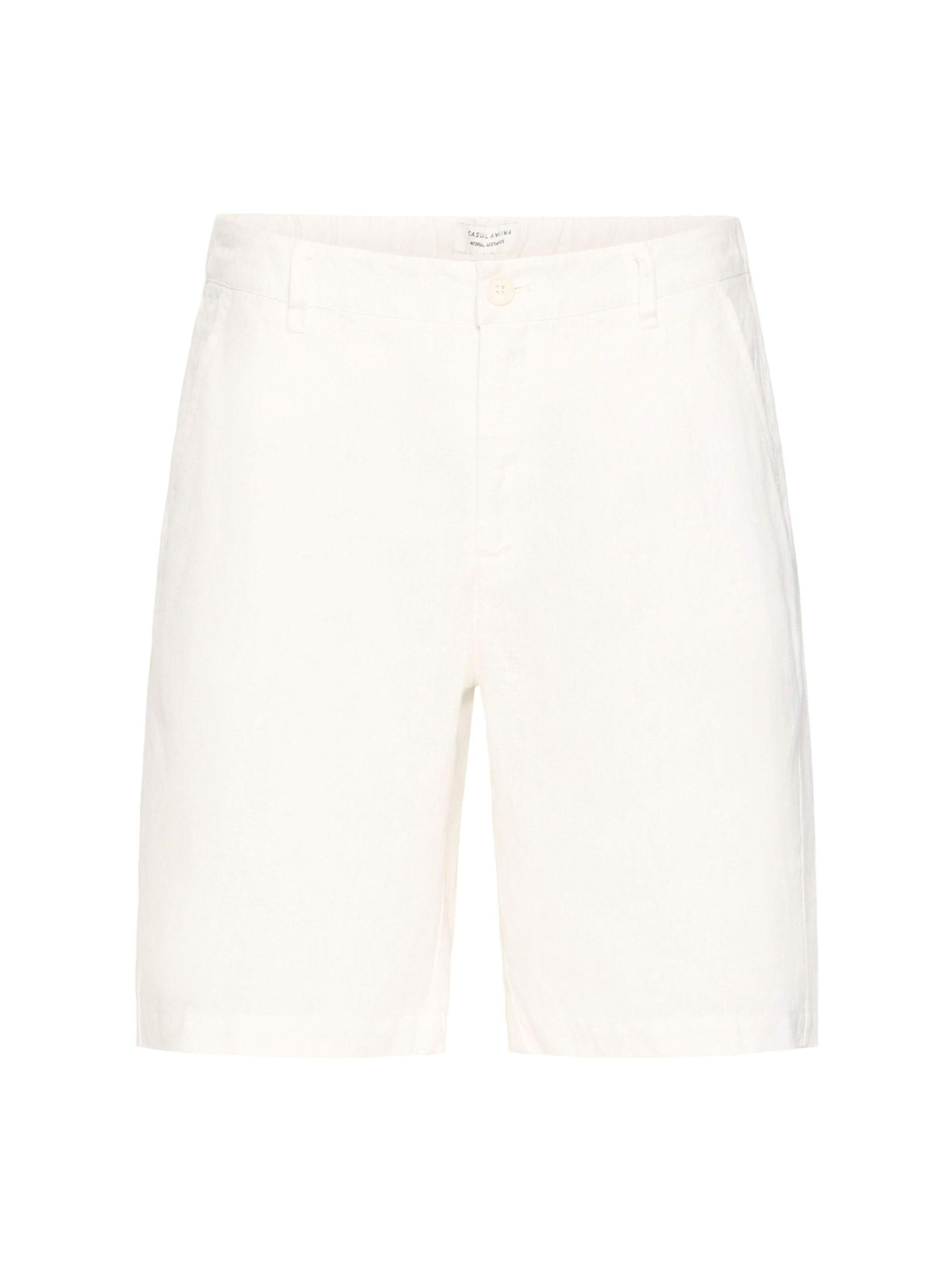 Casual Friday Leinenhose ' CFPandrup ' in Weiß: Vorderseite