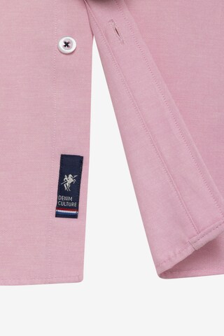 DENIM CULTURE Regular Fit Skjorte 'Erling' i pink