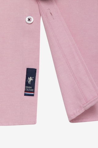 DENIM CULTURE Regular Fit Skjorte 'Erling' i rosa