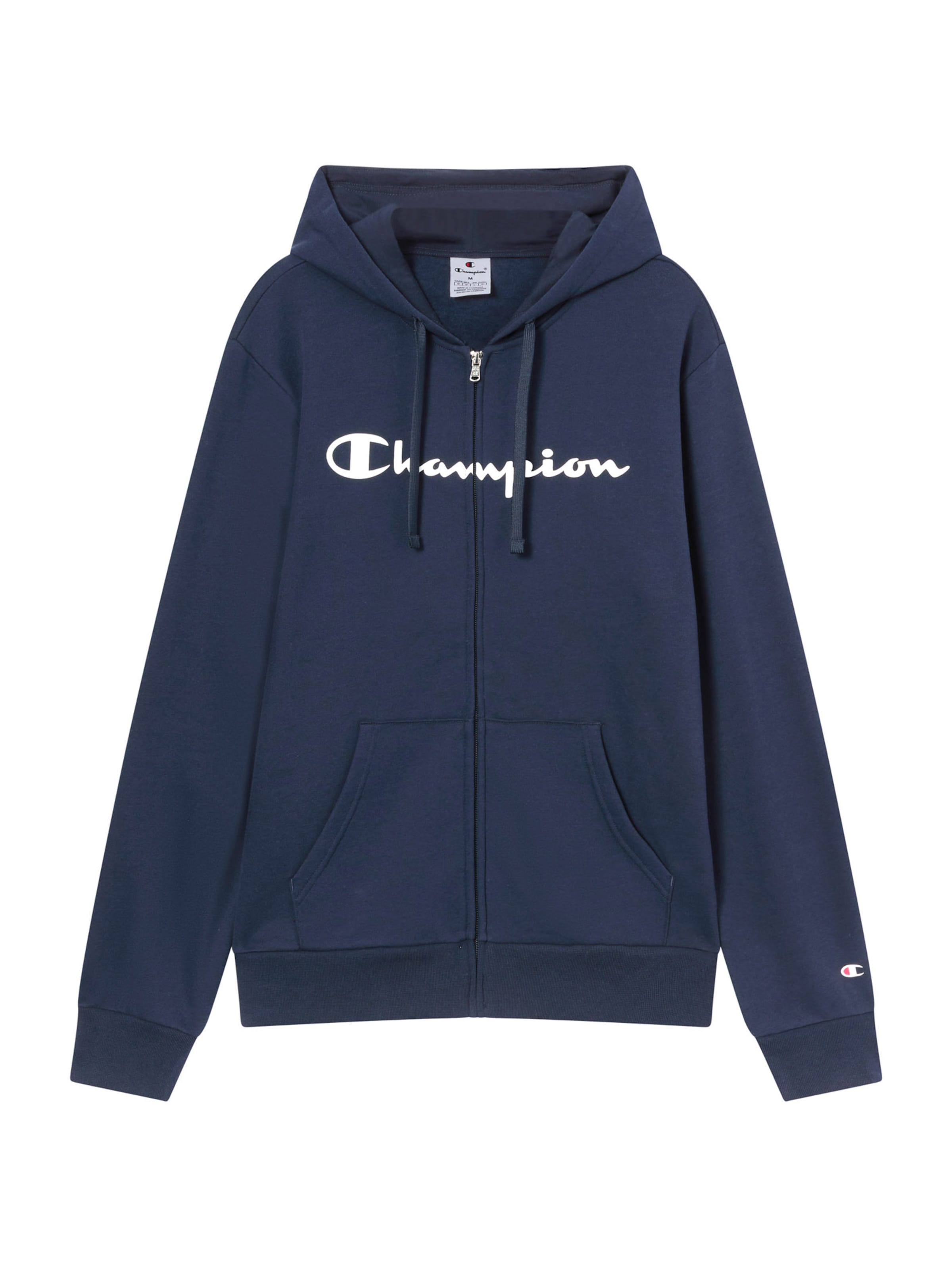 Giacca di felpa Champion Authentic Athletic Apparel di colore navy / bianco, Visualizzazione prodotti