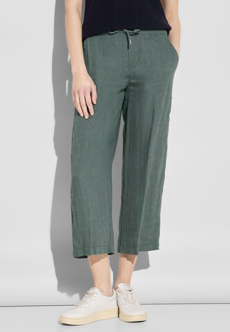 STREET ONE Wide leg Pantalon 'Emee' in Groen