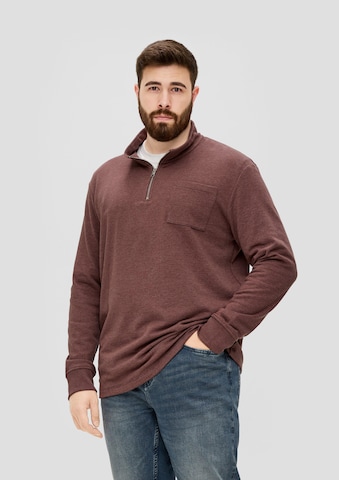 s.Oliver Men Big Sizes Sweatshirt in Red: front