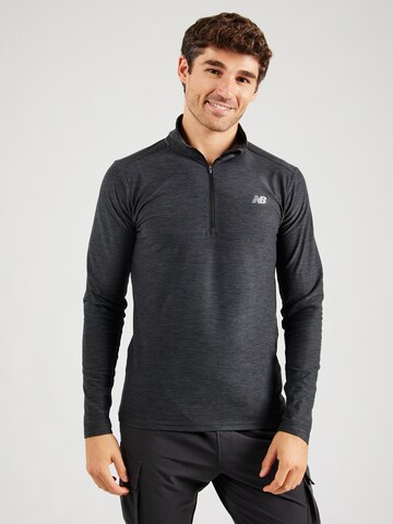 new balance Performance Shirt 'Space Dye' in Black: front