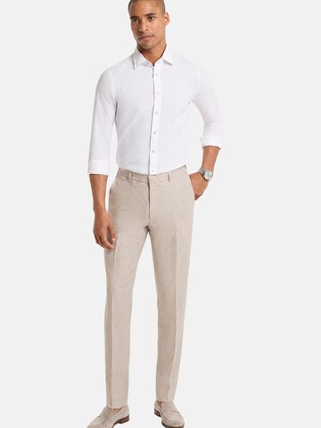 Coupe regular Chemise business 'COTTON LINEN SLIM SHIRT' Michael Kors en blanc