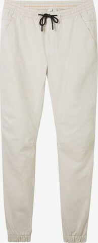 Effilé Pantalon TOM TAILOR DENIM en blanc : devant