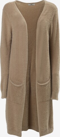 Influencer Knit Cardigan in Beige: front