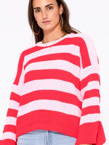 SASSYCLASSY Širok pulover | roza barva: sprednja stran