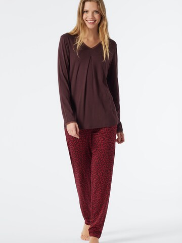 SCHIESSER Pajama in Red: front