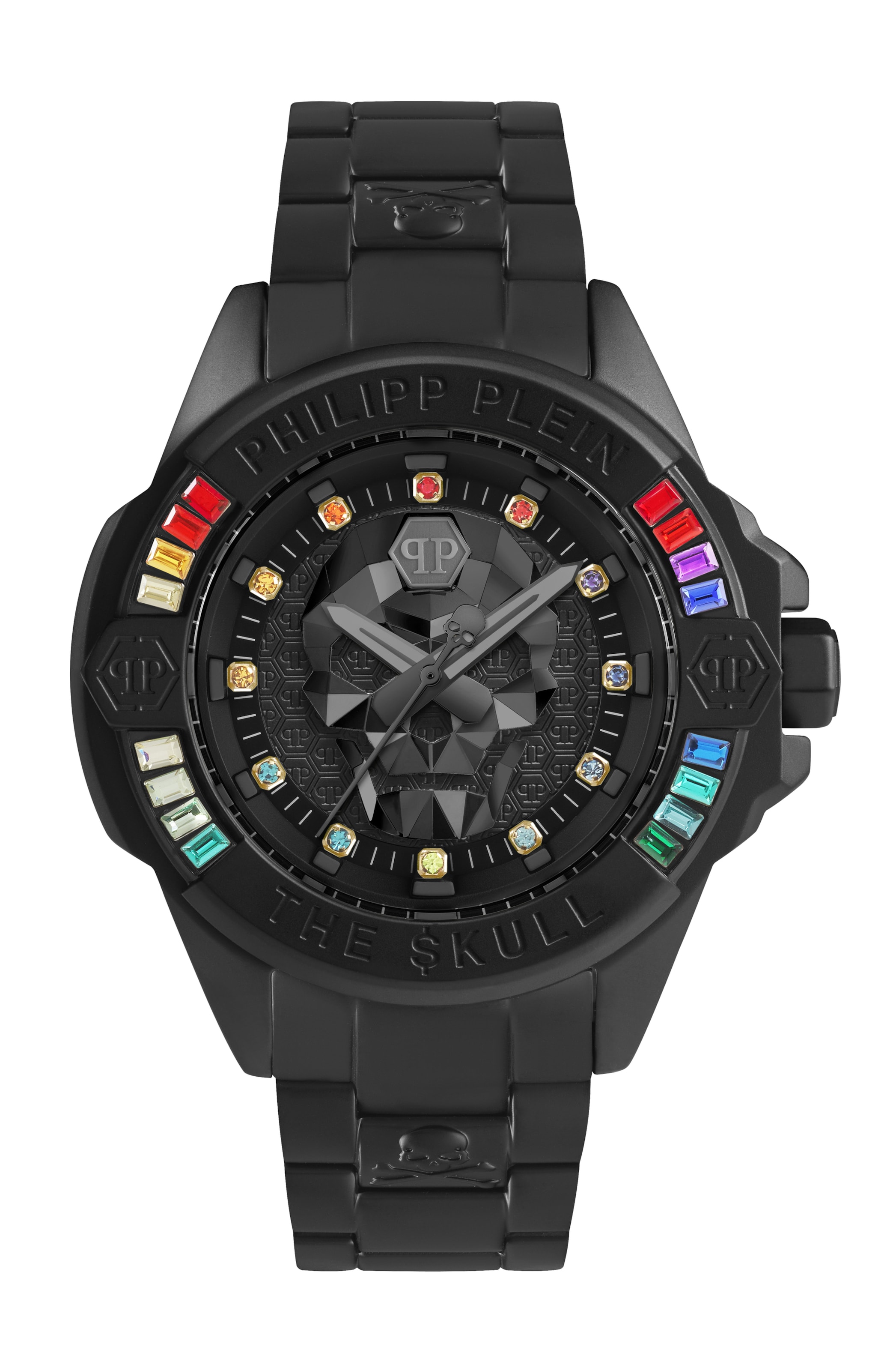 Montre à affichage analogique 'The $kull' Philipp Plein Watches en noir : devant