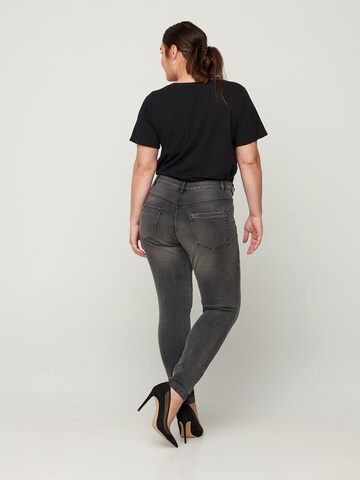 Zizzi Slimfit Jeans in Grau