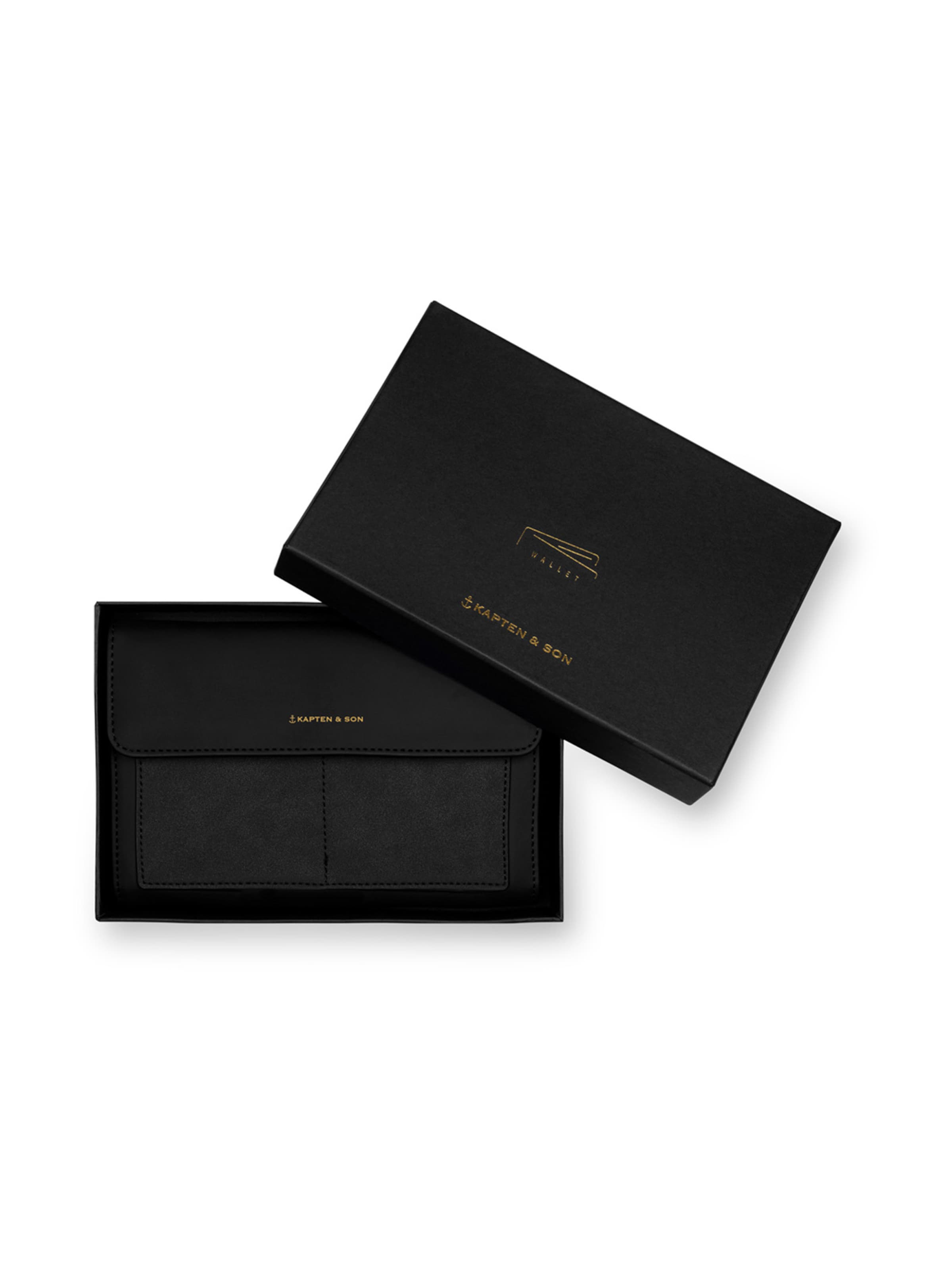 Kapten & Son Pikkulaukku 'Clutch Wallet Versailles All Black' värissä musta