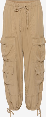 CULTURE Loosefit Cargobroek 'Carisa' in Beige: voorkant