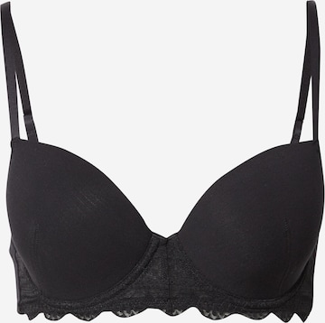 SCHIESSER T-shirt Bra in Black: front