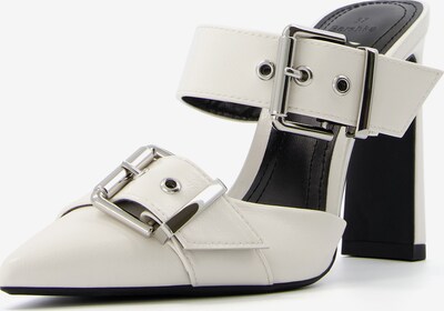 Bershka Mule en blanc, Vue avec produit