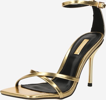 TOPSHOP - Sandalias con hebilla en oro: frente