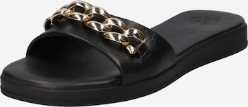 Apple of Eden Mules 'Alicia' in Black: front