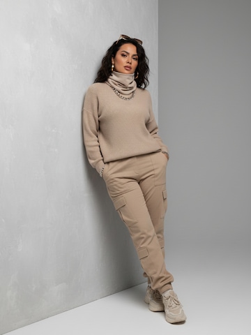 Manufaktur13 Tube Scarf 'Windbreaker' in Beige