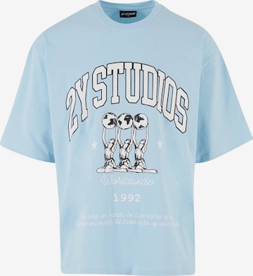 2Y Studios Shirt 'Globus' in Blue: front