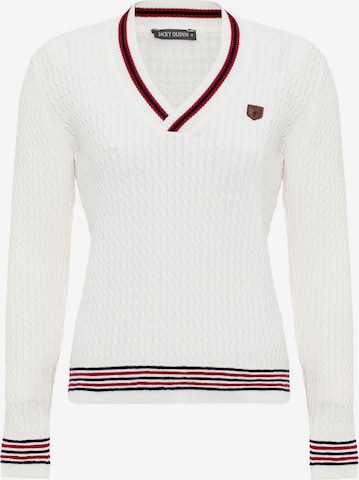 balta Jacey Quinn Megztinis: priekis