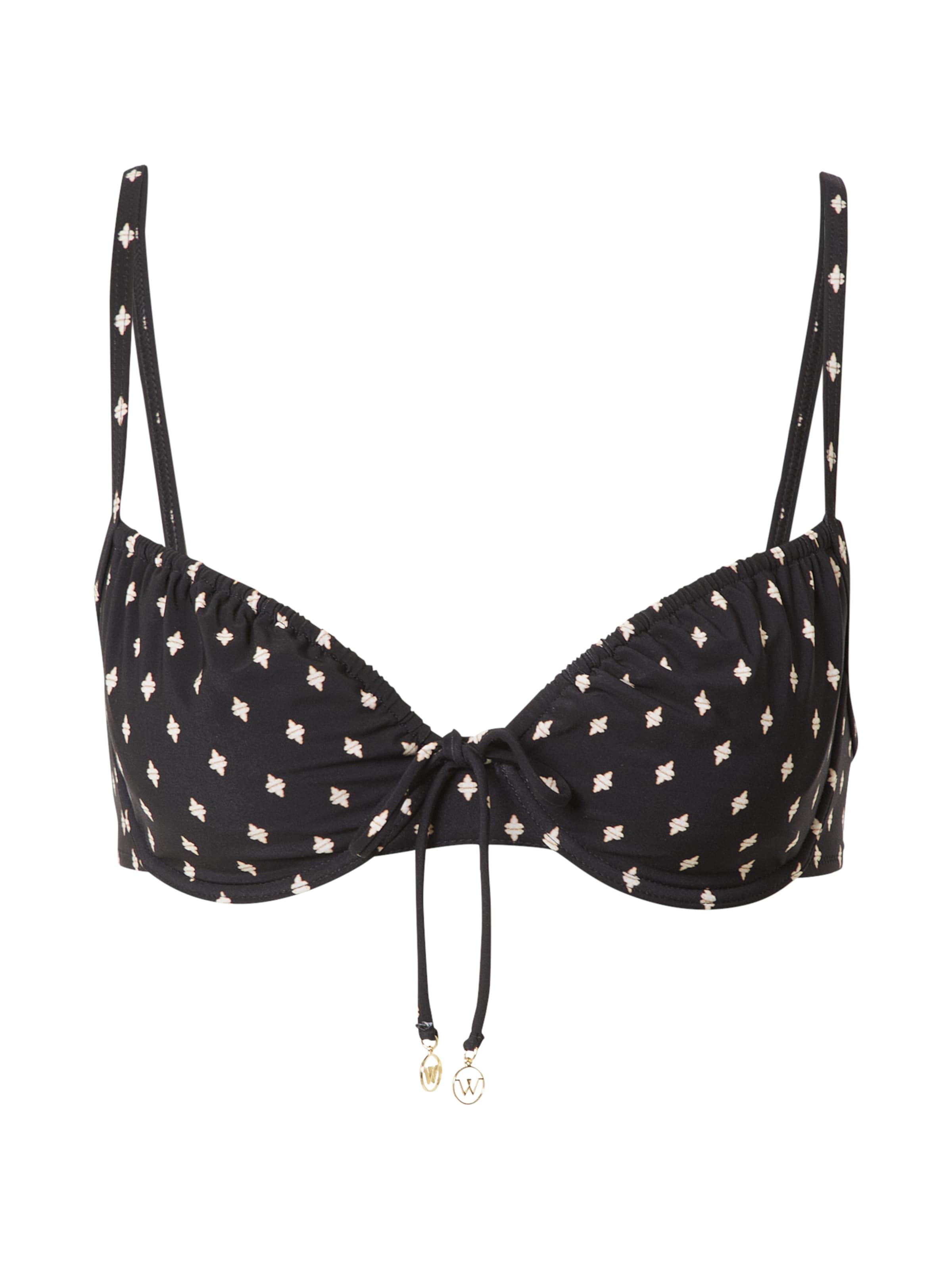 watercult - Soutien de tecido Top de biquíni em preto: frente