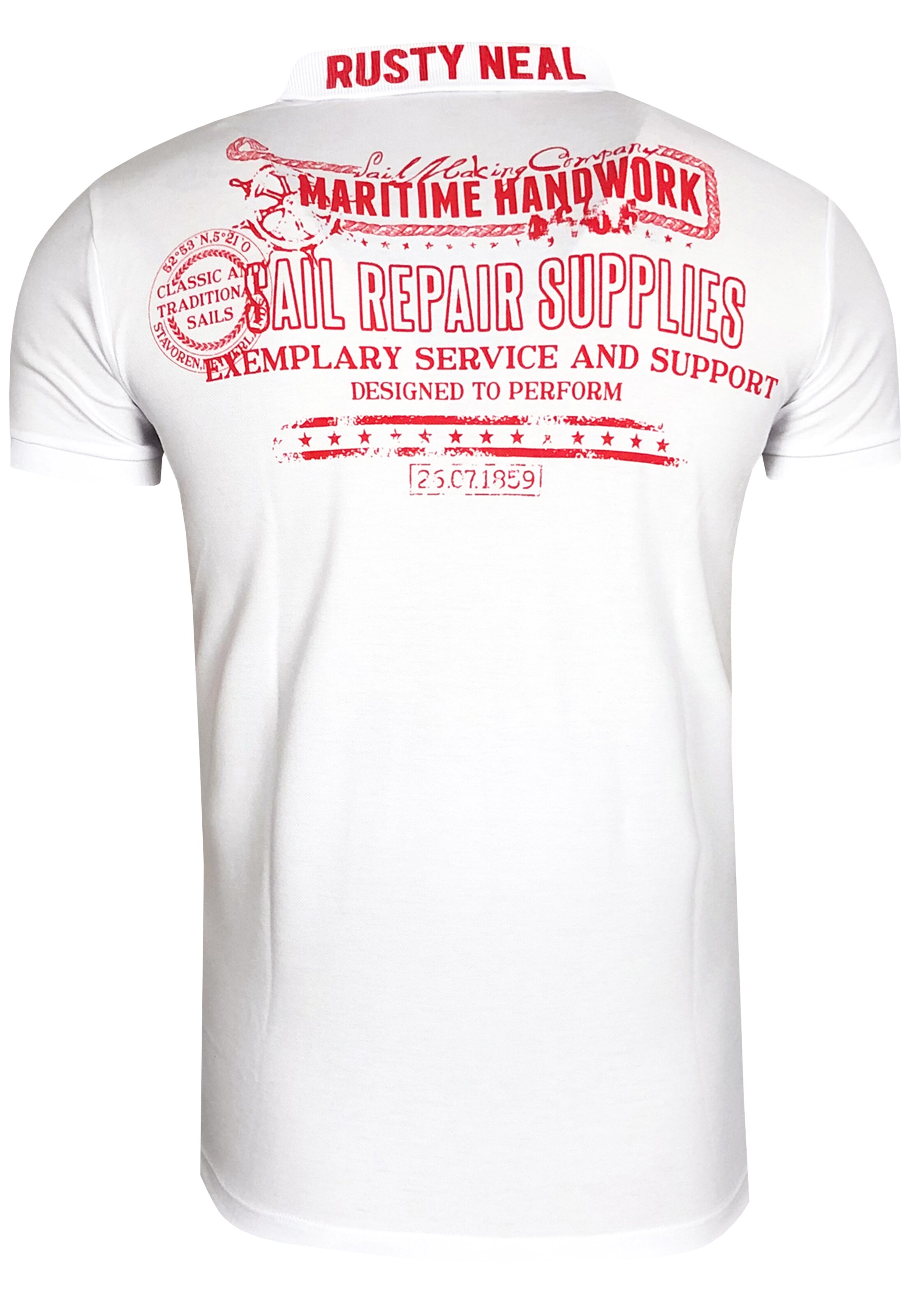 Rusty Neal Poloshirt in Weiß