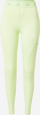 ADIDAS PERFORMANCE Skinny Sports trousers 'Techfit Hyperglam ' in Green: front
