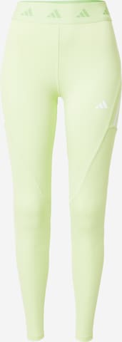 ADIDAS PERFORMANCE - Skinny Pantalón deportivo 'Techfit Hyperglam ' en verde: frente