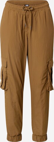 Pantalon cargo Urban Classics en marron : devant