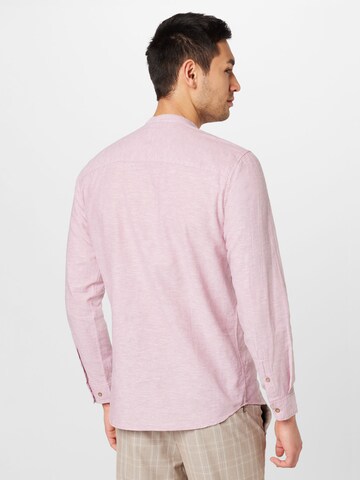 JACK & JONES Slim fit Button Up Shirt 'Summer' in Pink