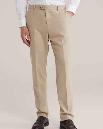 Slimfit Pantaloni con piega frontale di WE Fashion in beige: frontale
