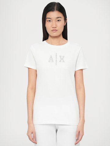 ARMANI EXCHANGE T-shirt i vit: framsida