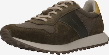 Sneaker bassa di bugatti in verde: frontale