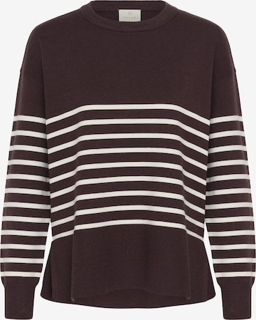 Pull-over 'Limone' Kaffe en marron : devant