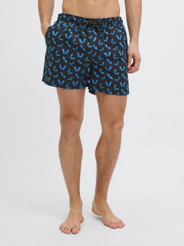 JACK & JONES Zwemshorts 'JPSTMaui' in Zwart: voorkant