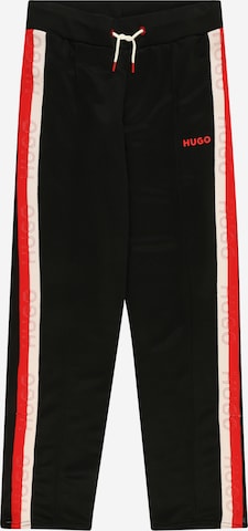 Regular Pantaloni de la HUGO Red pe negru: față