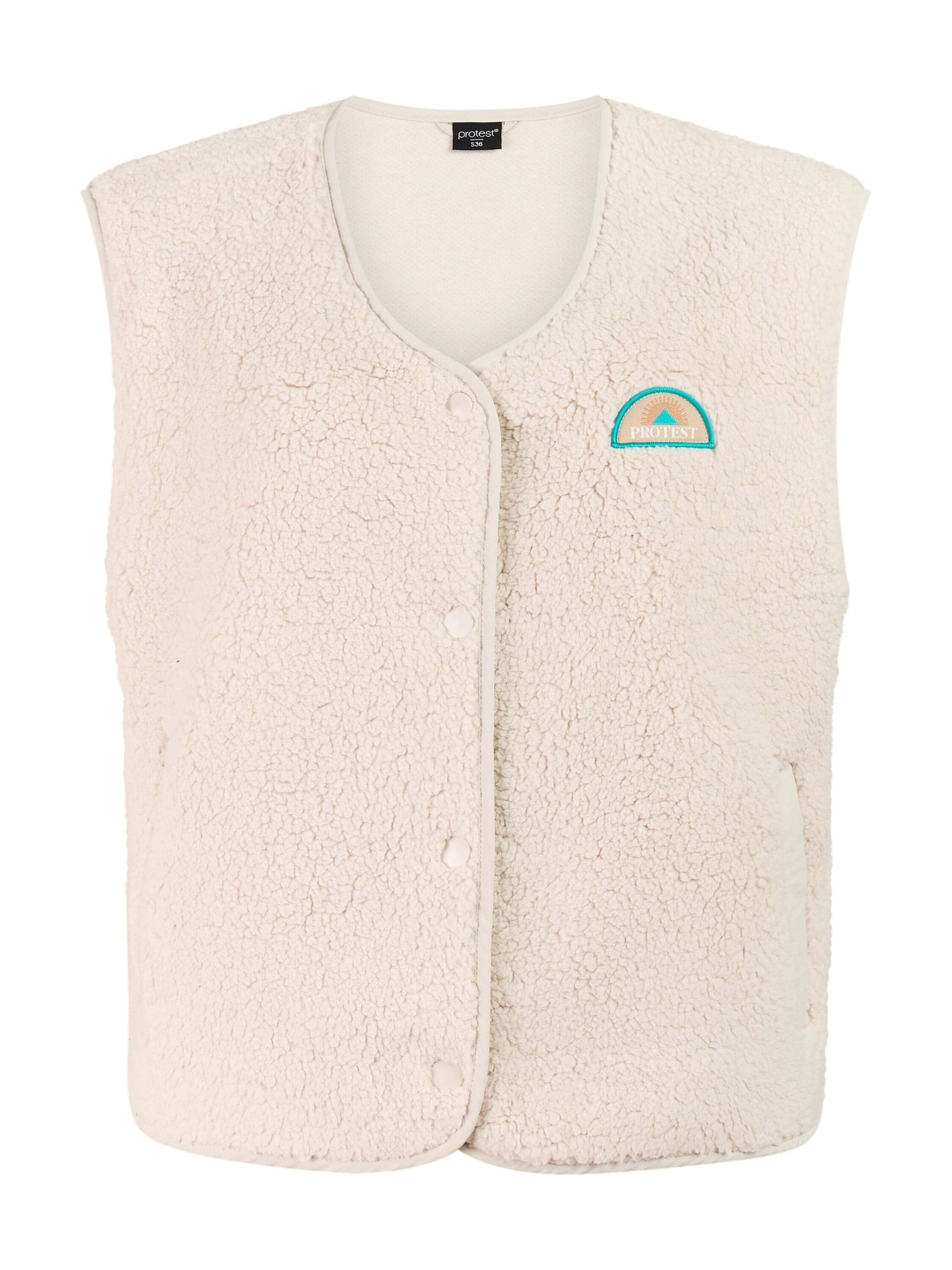 PROTEST Bodywarmer 'PRTTosha' in Wit: voorkant